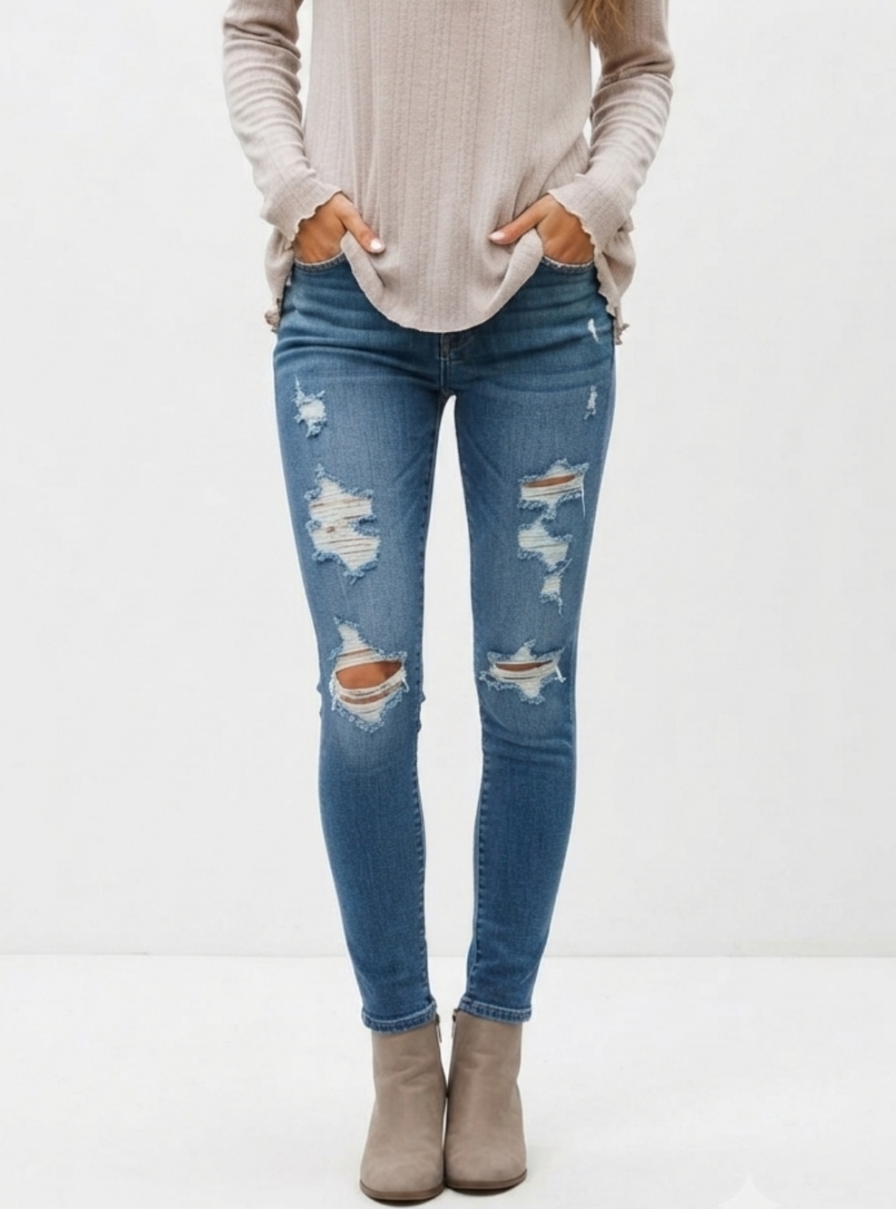 Thrashed Abercrombie Simone High-rise Super Skinny Jeans Size 10